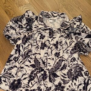 BUCKETLIST Navy and White Patterned Shirt